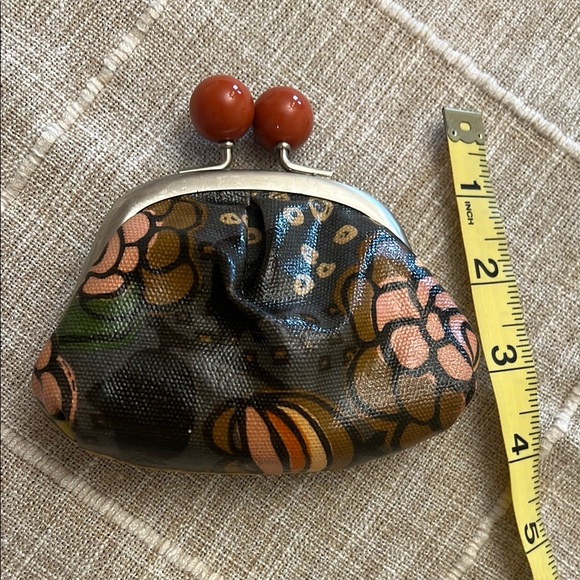 Floral Print Women's Fossil Coin Purse- Vintage - Picture 10 of 10